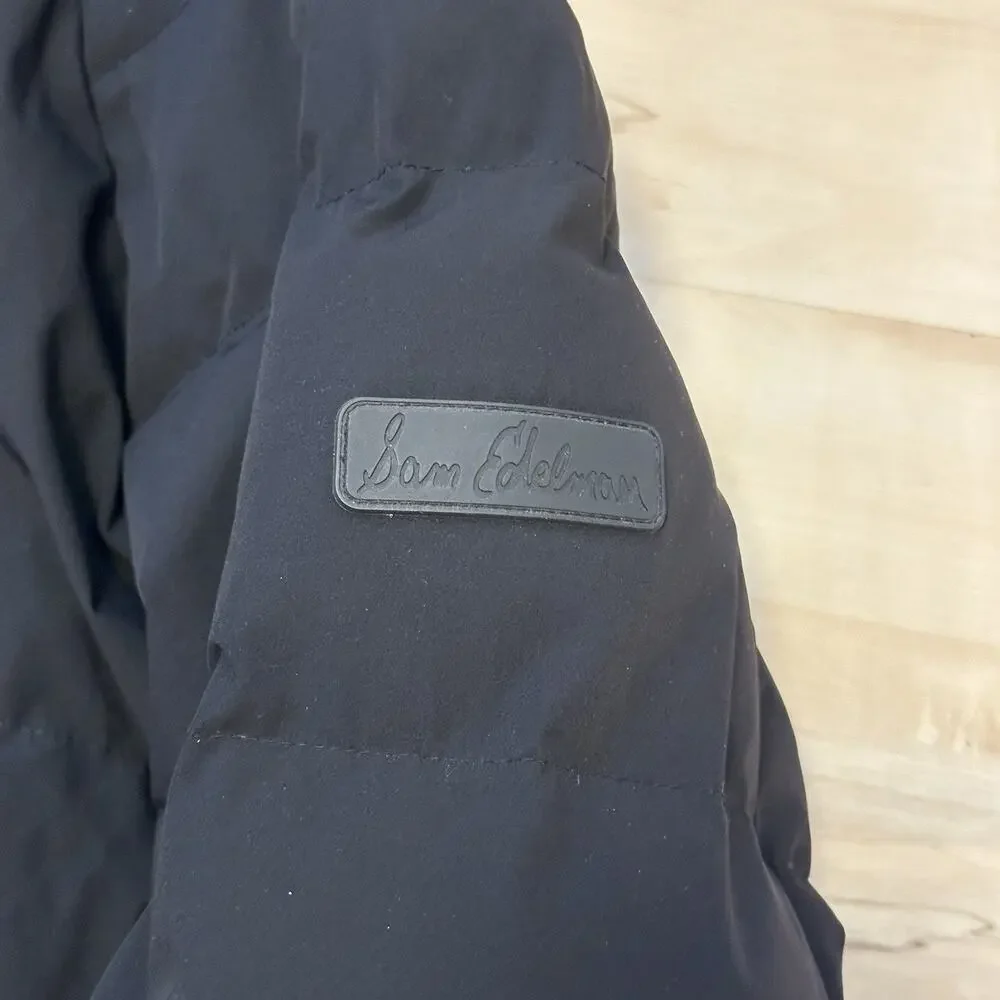Steve Madden Women M Coat‎ Parka Down Long Hooded Pockets Black - Picture 3 of 11
